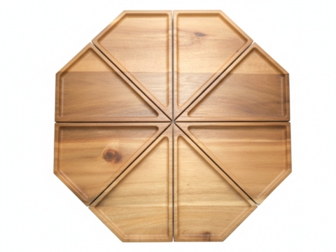 Acacia wood modular serving platter